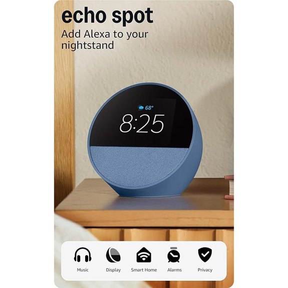 Amazon Echo Spot Smart Alarm Clock with Alexa