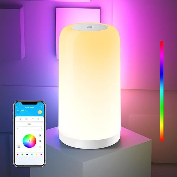 VOLIVO Dimmable Touch Bedside Table Lamp with App