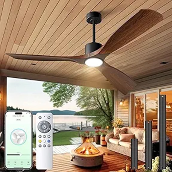 60 Smart Ceiling Fan with Lights for Indoor/Outdoor