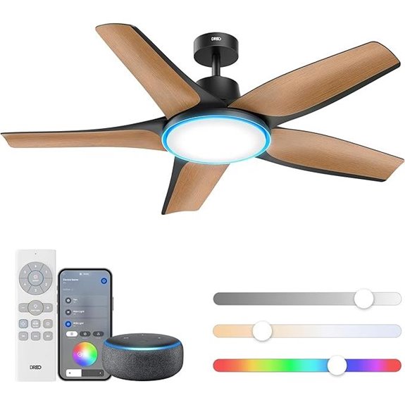 Dreo Smart Ceiling Fan with RGB Lights and Alexa