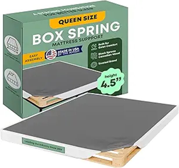 Greaton 4.5” Queen Box Spring – Solid Wood Support