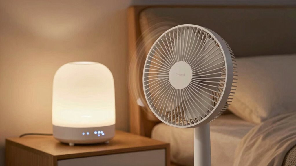steady fan noise masks distractions
