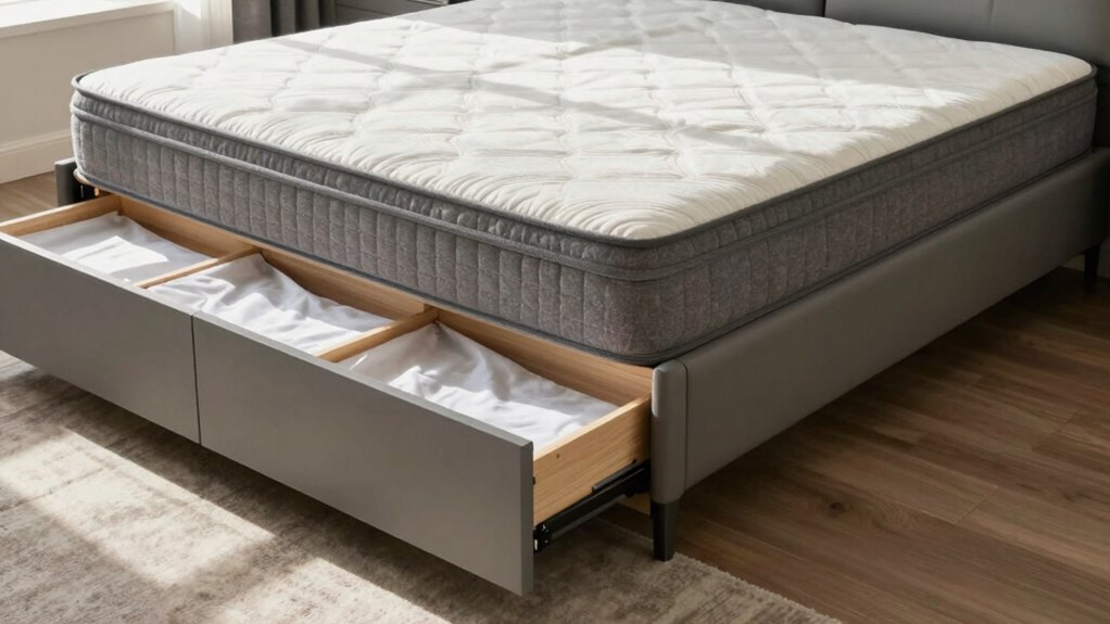 storage drawers affect bed height
