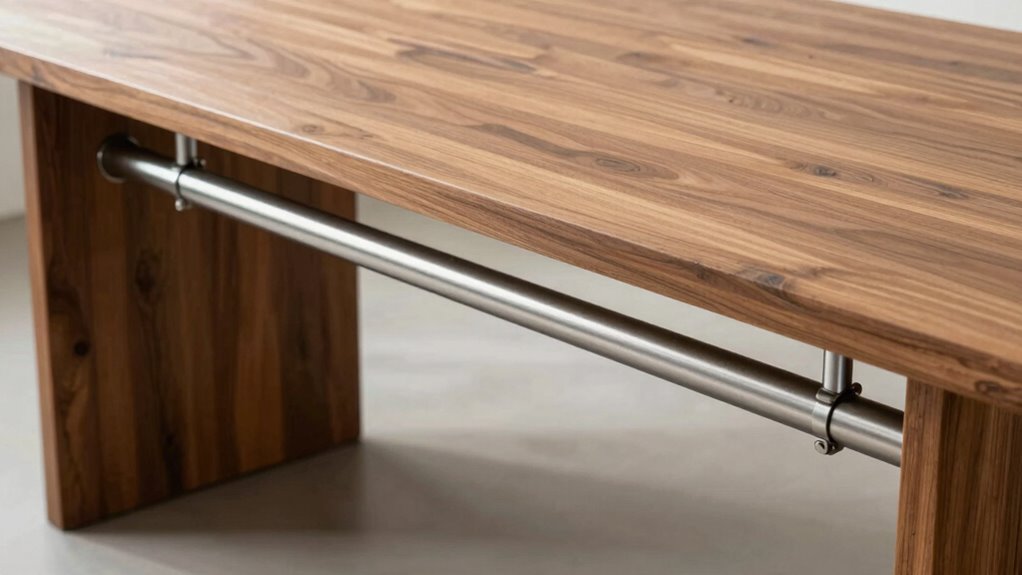 support bars prevent table sagging