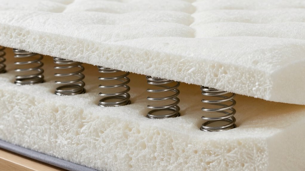 support from coils and foam