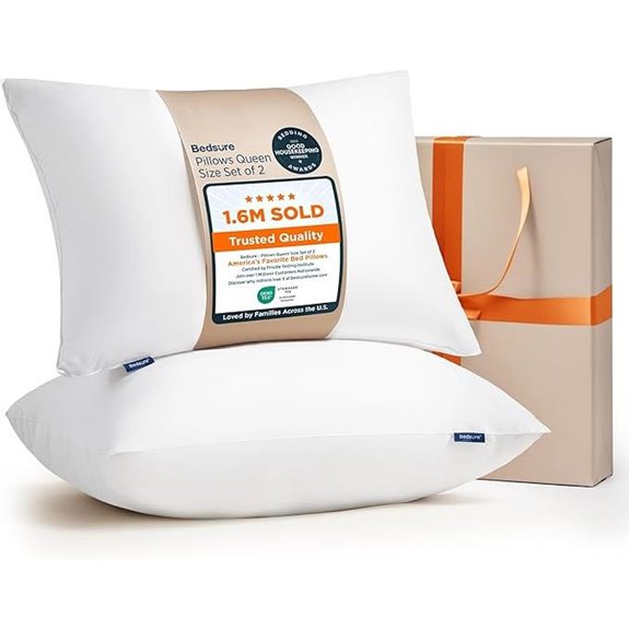 Bedsure Queen Pillows (Set of 2) Supportive & Fluffy