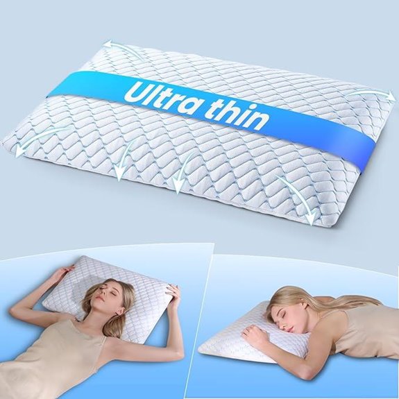 Ultra Thin Gel Memory Foam Pillow for Sleep