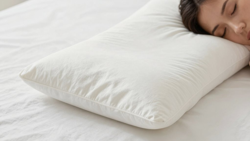 thin pillow aligns neck properly