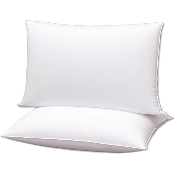 Ultra Thin Bed Pillows Set of 2 Soft Down Alternative