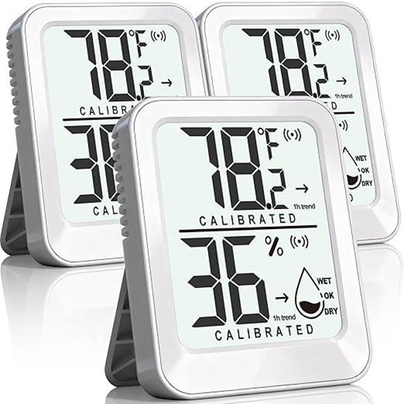 3 Pack Digital Indoor Thermometer & Hygrometer