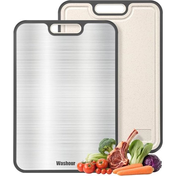 Titanium Double-Sided Cutting Board 16x11-inch