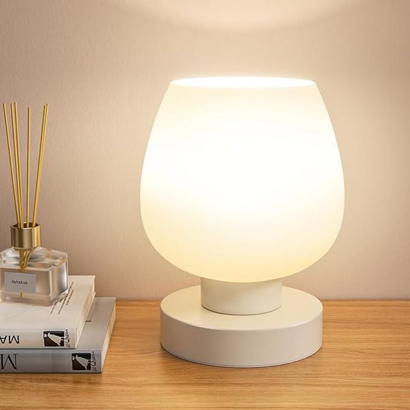 Seealle Touch Table Lamp with Dimmable LED Bulb