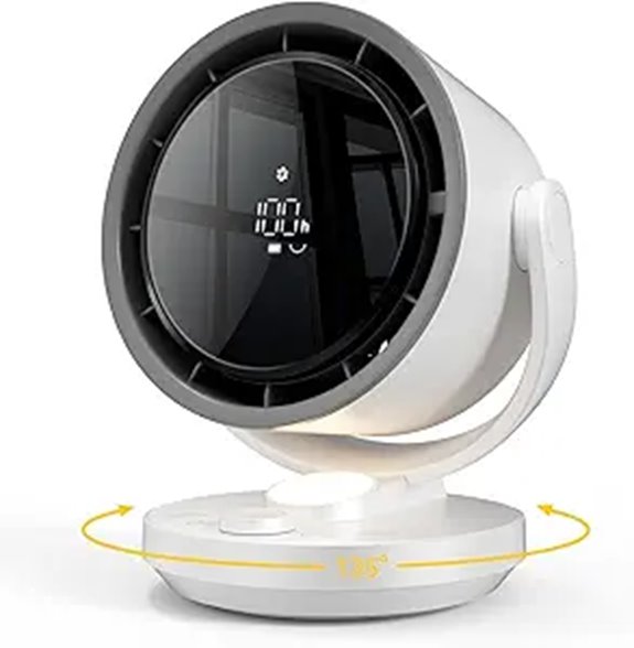 Let'me 100-Speed Rechargeable Desk Fan with Timer