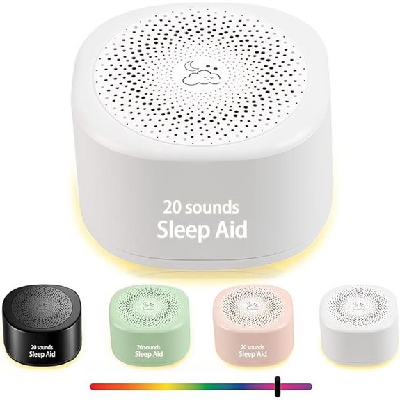 Travel White Noise Sound Machine with Night Light