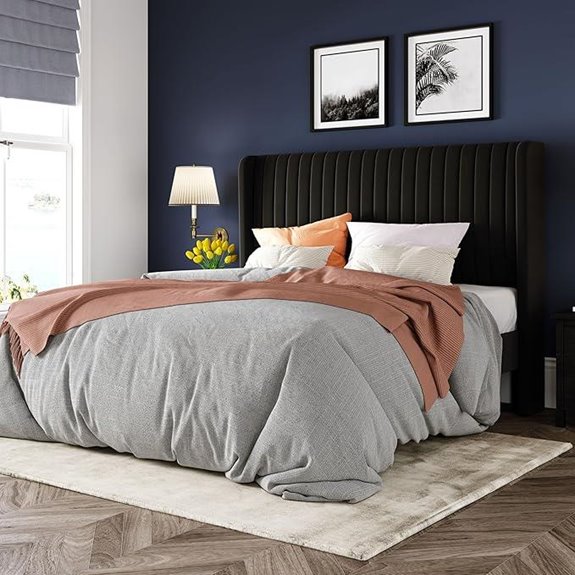 Allewie Queen Bed Frame with Tufted Headboard