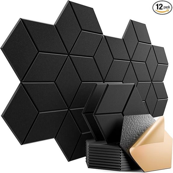 12 Pack Acoustic Soundproof Foam Panels