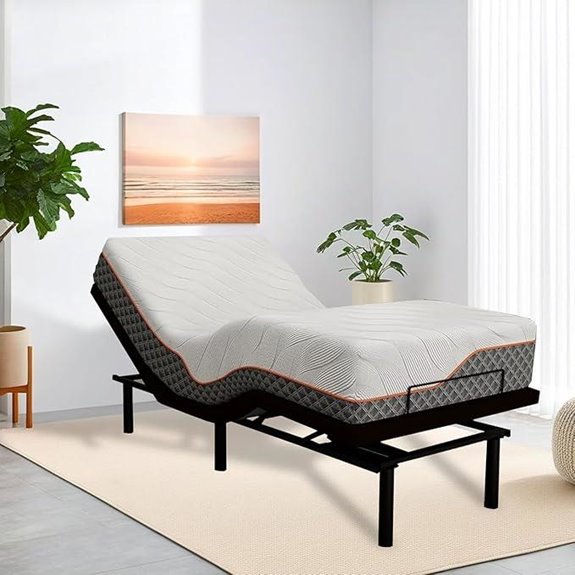 Twin XL Adjustable Bed Frame with Remote