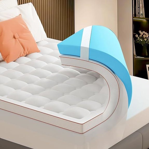 Twin XL Gel Memory Foam Mattress Topper with Cooling