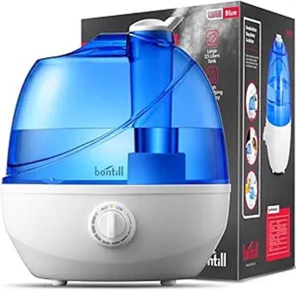 Cool Mist Ultrasonic Humidifier for Bedroom & Large Room