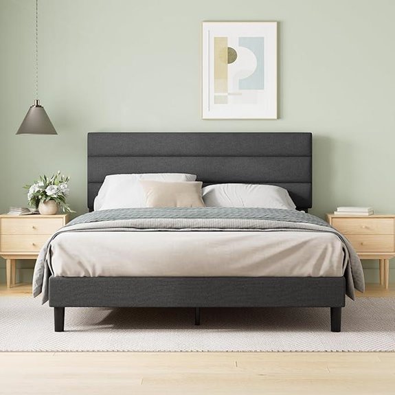 Zinus Queen Piper Upholstered Platform Bed