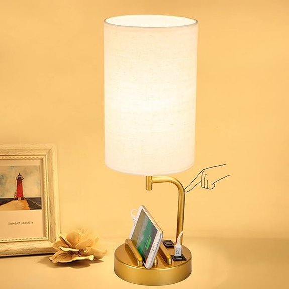 Dreamholder Touch USB Table Lamp with Charging Ports