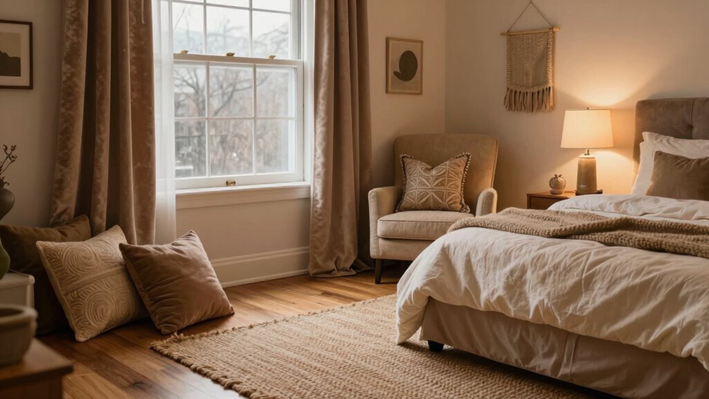 use soft sound absorbing furnishings
