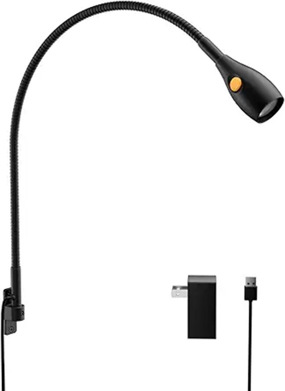 Acegoo Wall-Mounted Bedside Reading Light with USB