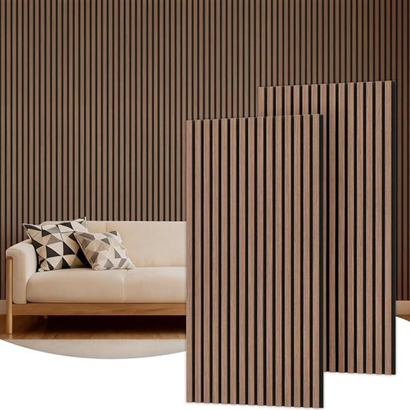 TONOR Walnut Wood Wall Panels 2 Pack 15.5ft²