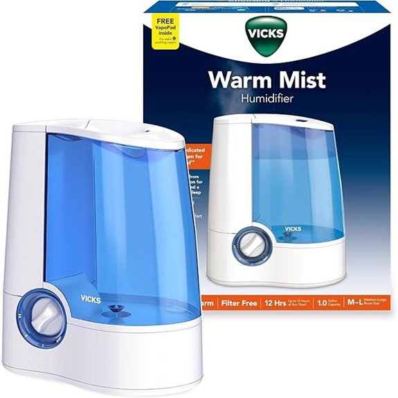 Vicks Warm Mist Humidifier for Bedroom and Home