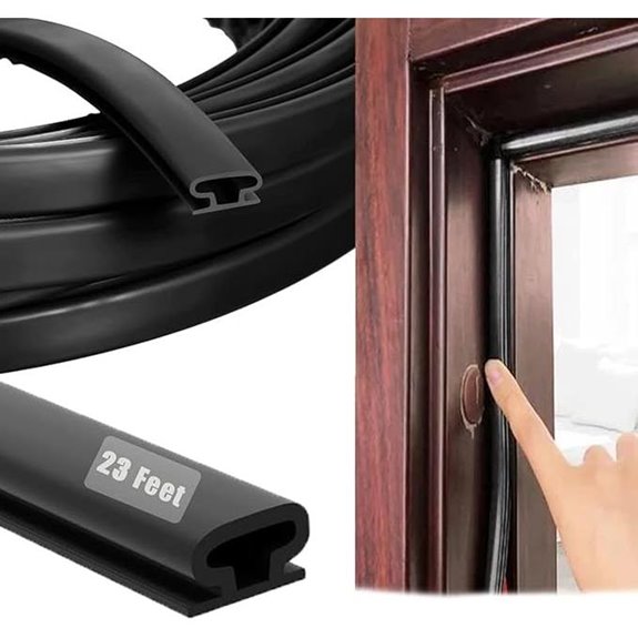 Rubber Weather Stripping Door Seal Waterproof 23ft