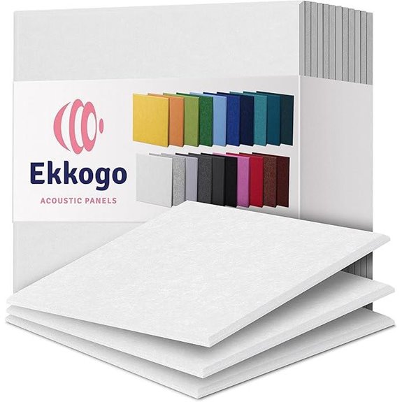 Acoustic Wall Panels 12-Pack White Soundproof Panels
