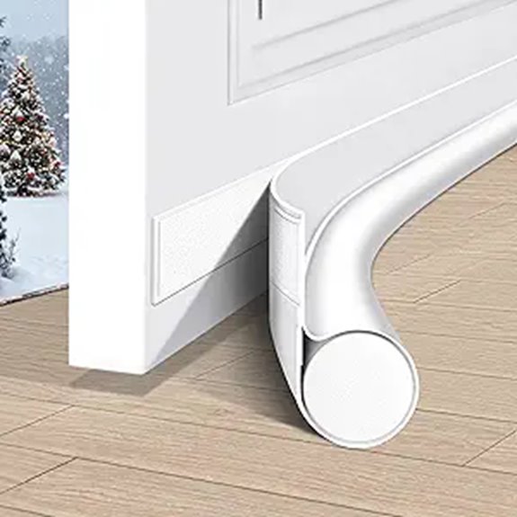 HomeProtect Door Draft Stopper Weather Stripping White