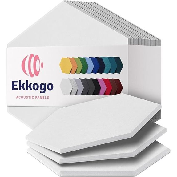 12-Pack White Hexagon Acoustic Wall Panels
