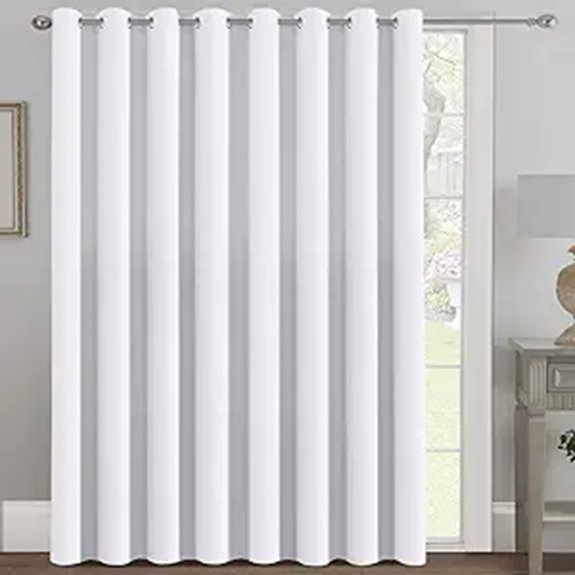 H.VERSAILTEX White Patio Curtains 100x84 Inches