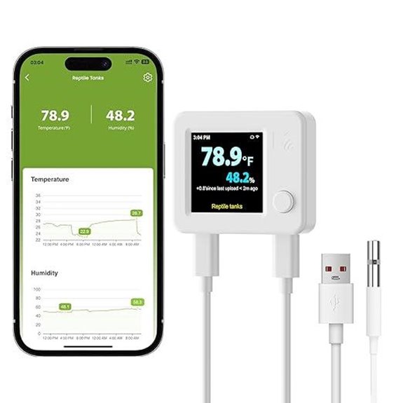 MOCREO WiFi Reptile Thermometer & Humidity Sensor