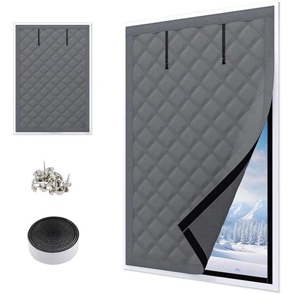 Winter Thick Cotton Soundproof Window Covers (32×77)