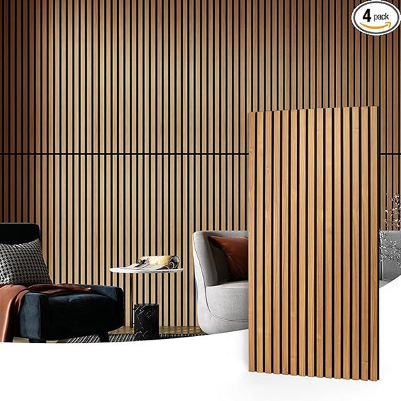 Art3d 4-Pack Wood Slat Acoustic Panels