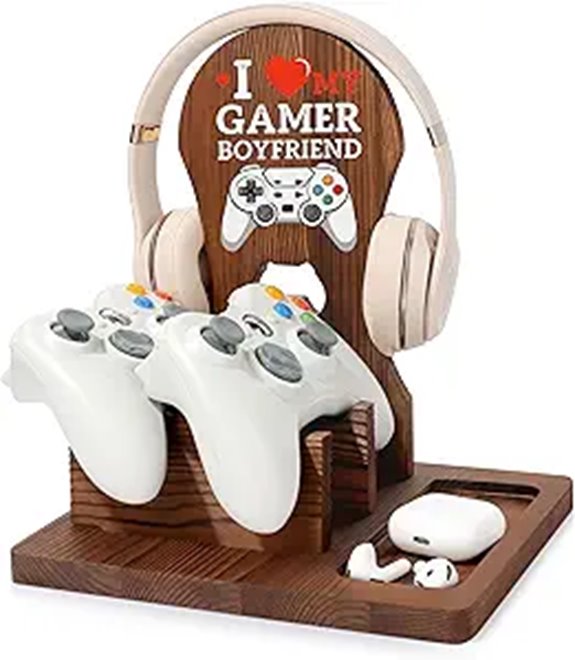 Wooden Headphone Stand for Boyfriend Gifts
