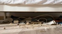 clutter obstructs underbed airflow