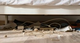 clutter obstructs underbed airflow