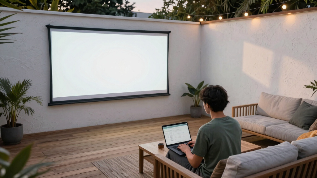 A Backyard Has An Outdoor Movie Screen — And I Can’t Stop Thinking About It