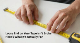 The Loose End on Your Tape Measure Isn’t Broken — Here’s What It’s Actually For