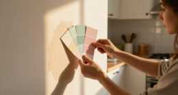 2 Paint Colors Made This Tiny Kitchen Feel Cozy Without Adding A Single Inch