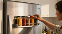 This Magnetic Shelf Turns The Empty Side Of Your Fridge Into Extra Storage Space