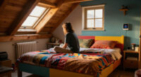 A Plain Attic Bedroom Is Now A “Little Jewel Box” After A Colorful Redo