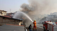 Fire Erupts On Roof Of Ankara Building