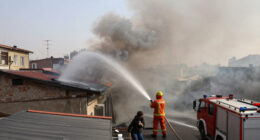 Fire Erupts On Roof Of Ankara Building
