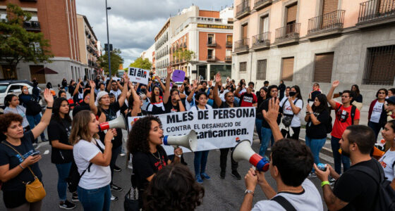 Thousands Protest In Madrid Against Maricarmen's Eviction