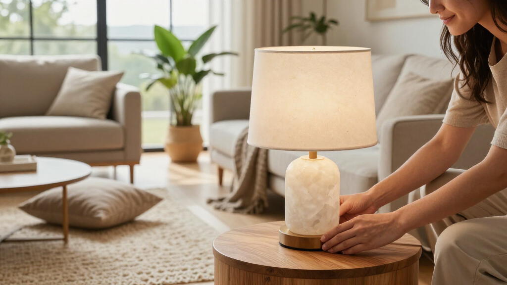 Walmart's New $25 Travertine-Look Lamp Looks Shockingly High-End
