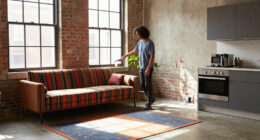 A 600-Square-Foot NYC Loft Mixes Industrial Bones With Colorful Stripes